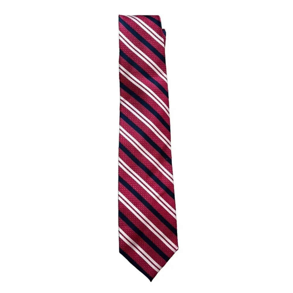 Beau Brummel Soho Pink Striped Silk Tie